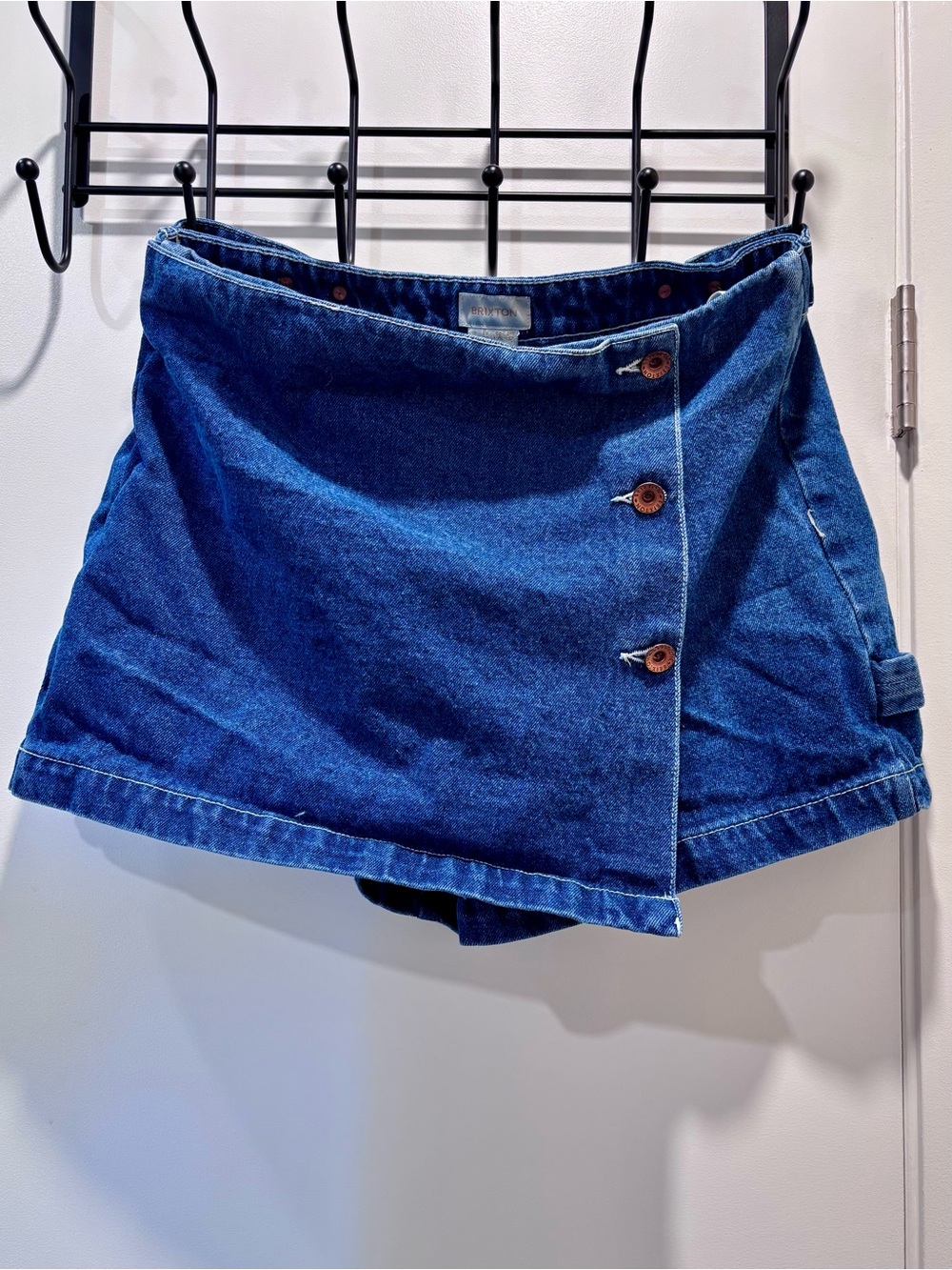 Brixton Blue Denim Skort with Button Front